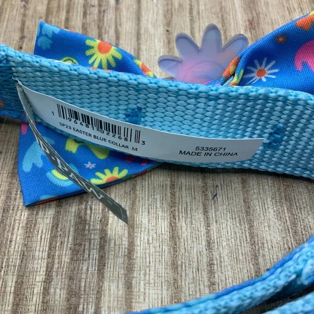 Top Paw NWOT Sunflower Bow Tie Adjustable Dog Collar - M